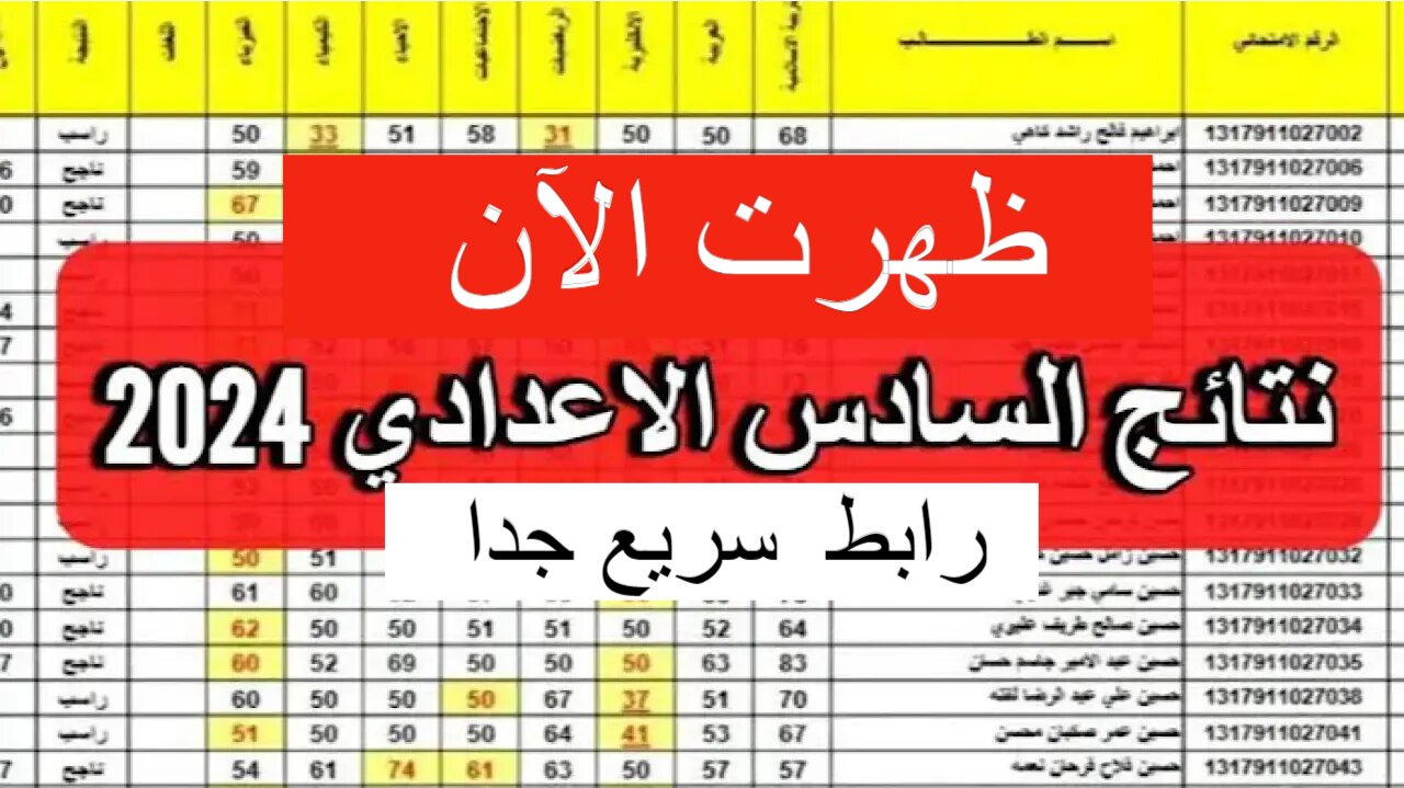 رابط نتائج الصف السادس الاعدادي في العراق 2024