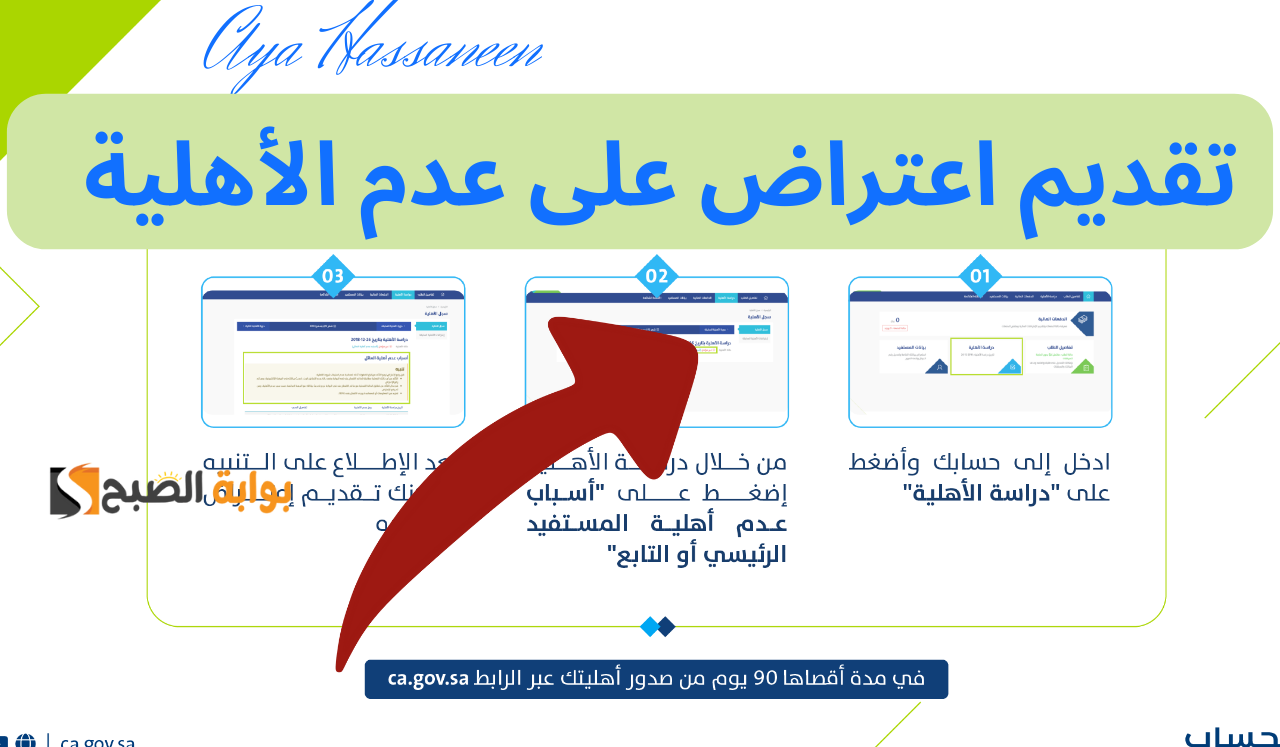 طريقة الاعتراض على عدم الأهلية