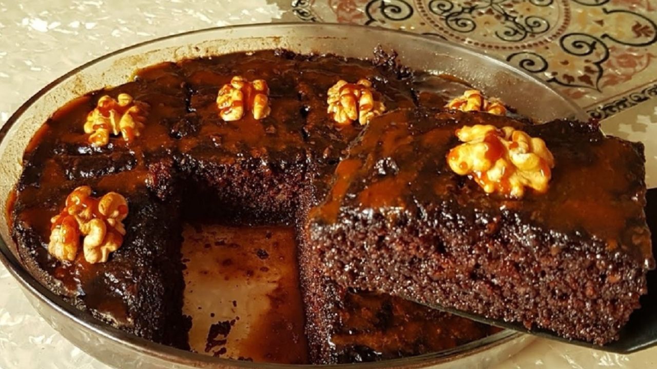 طريقة عمل بسبوسة بالشيكولاته وجوز الهند