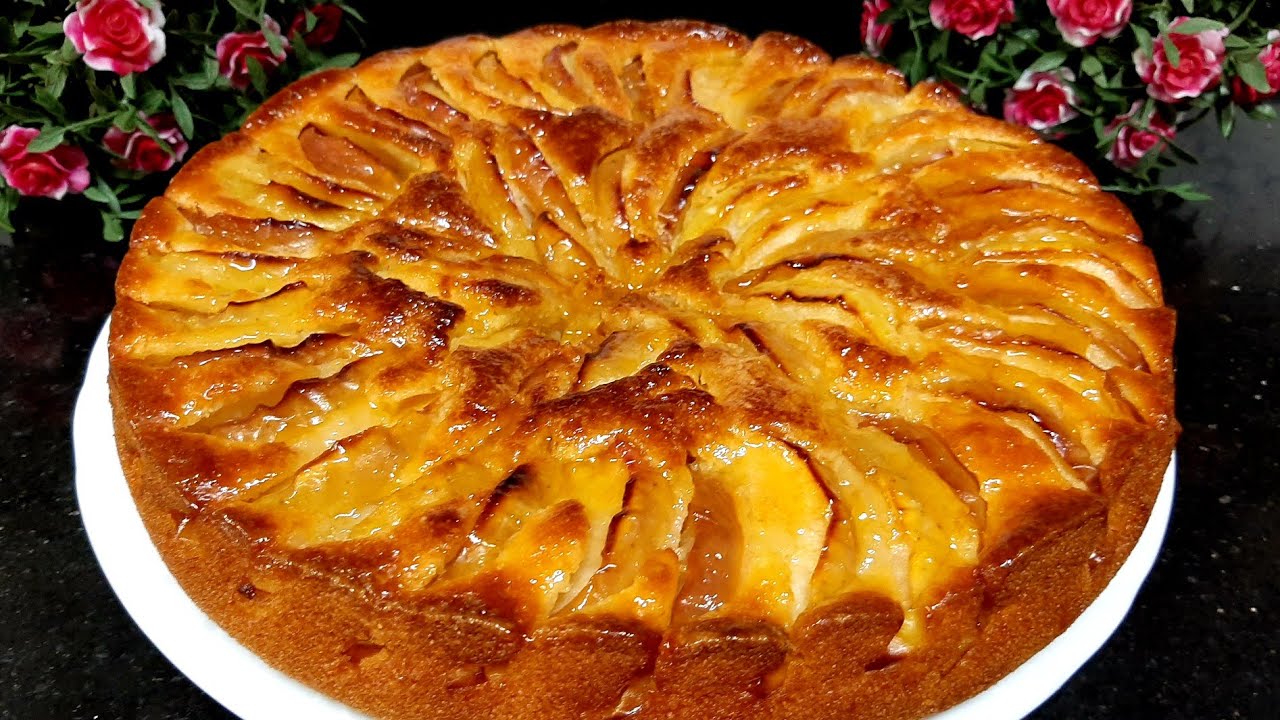 طريقة عمل كيكة التفاح