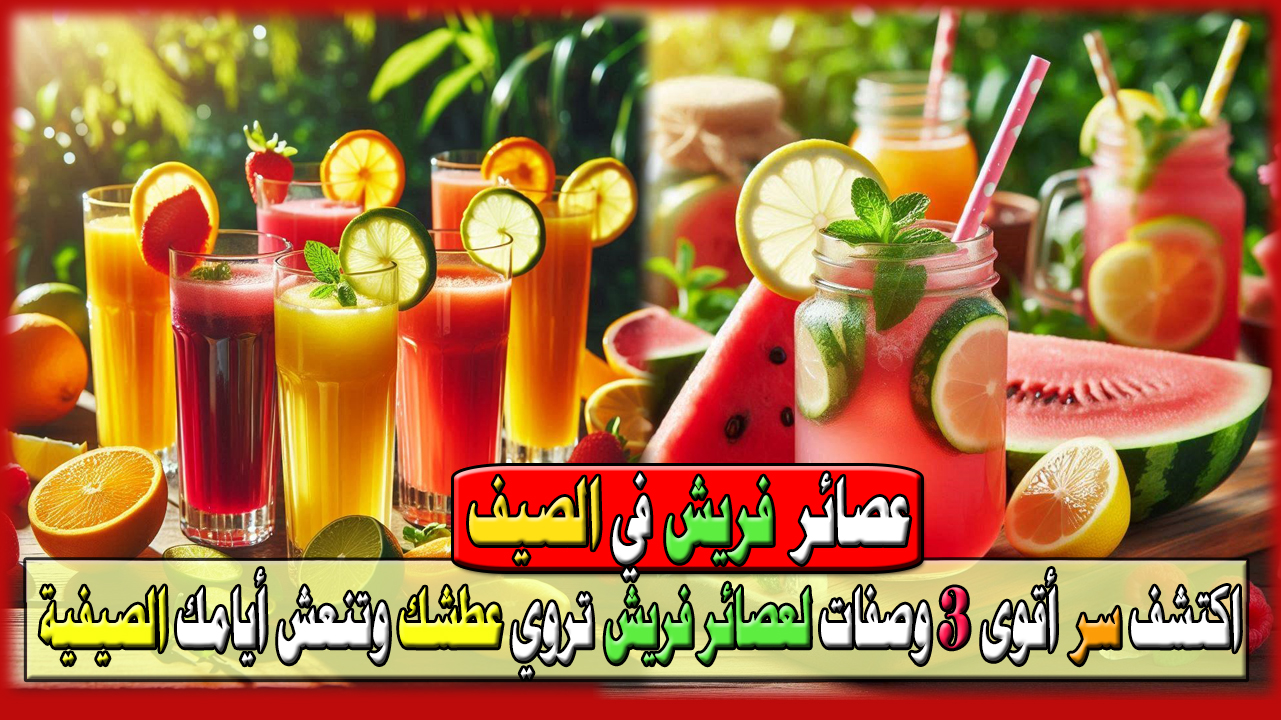 عصائر فريش في الصيف