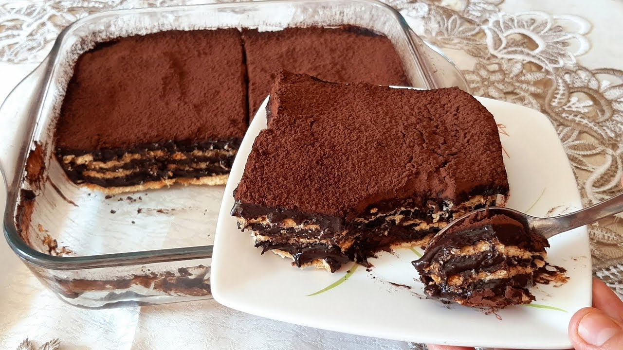 كيكة البسكويت الباردة بكريمة اقتصادية