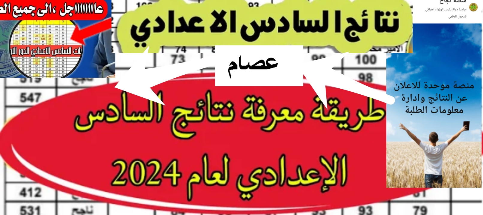 روابط نتائج السادس الإعدادي العراق 2024 منصة نجاح + نتائجنا + وزارة التربية العراقية