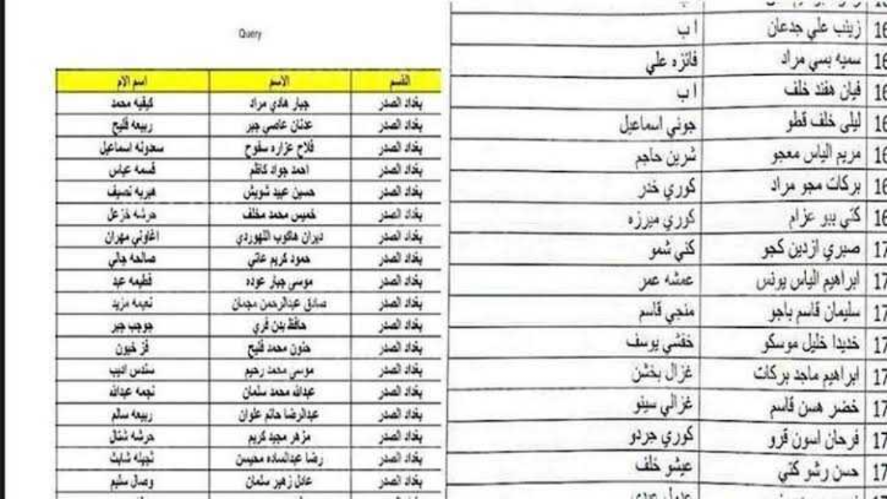اسماء المشمولين بالرعاية الاجتماعية 2024