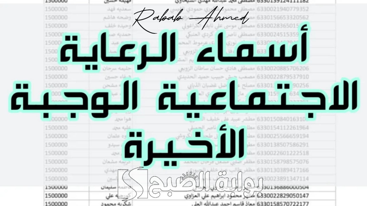 أسماء المشمولين بالرعاية الاجتماعية