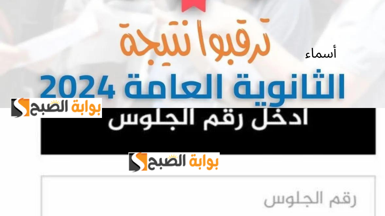 نتيجة الثانوية العامة برقم الجلوس ٢٠٢٤
