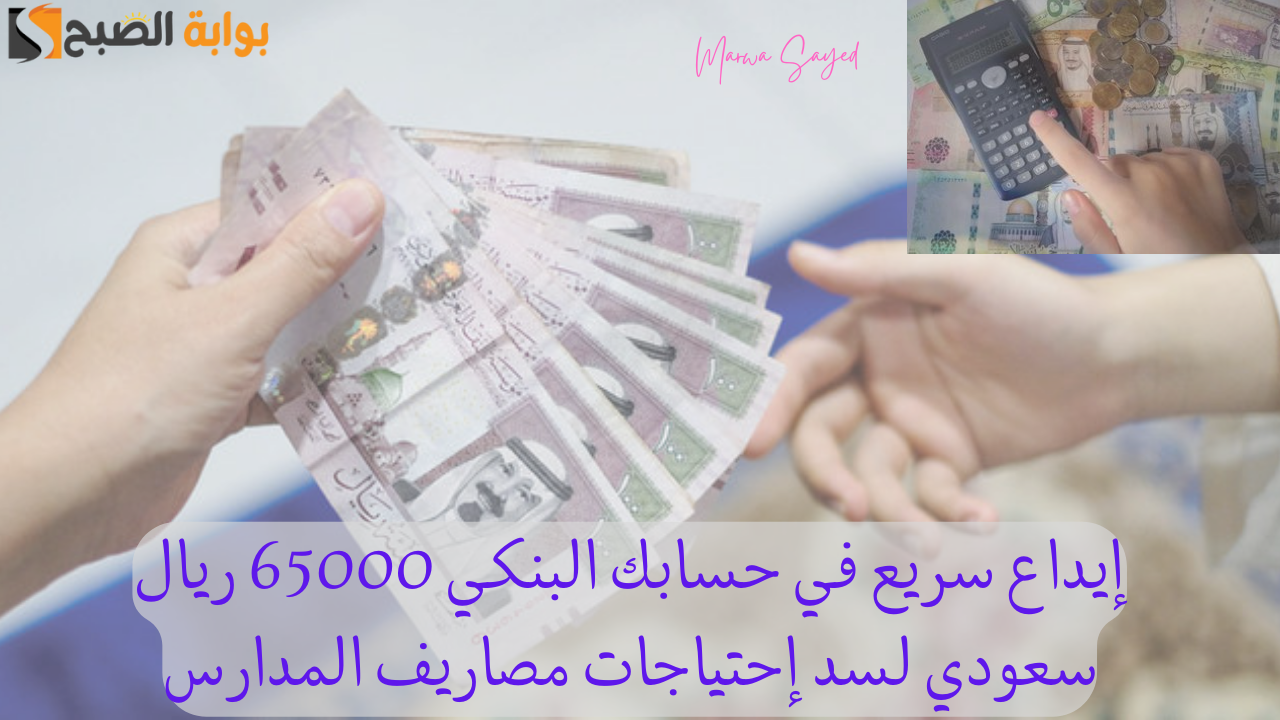 إيداع سريع في حسابك البنكي 65000 ريال سعودي