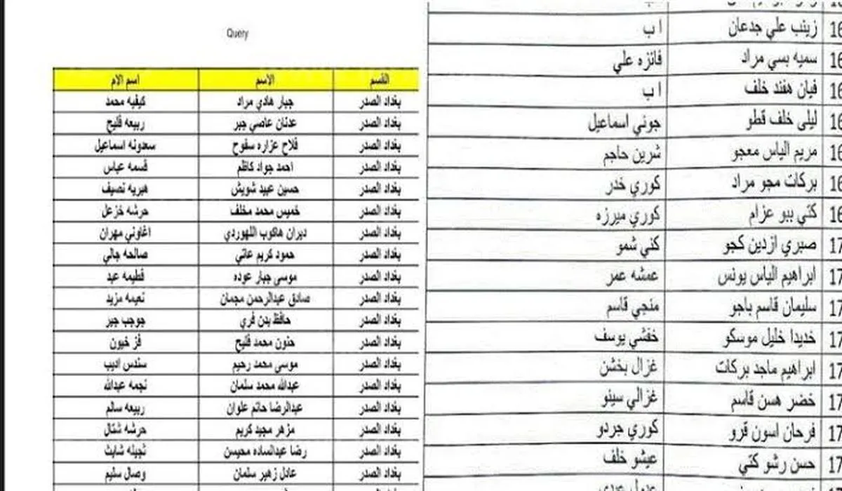الاستعلام عن أسماء الرعاية الاجتماعية الوجبة الأخيرة