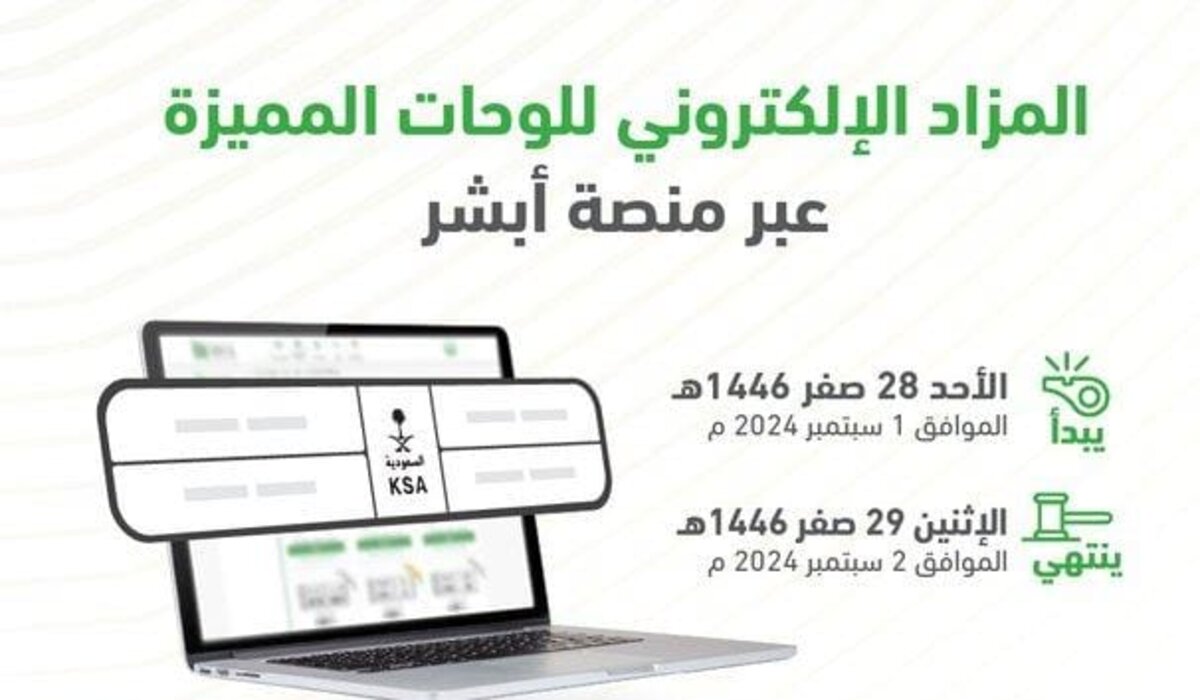 المرور السعودي يقيم مزاد إلكتروني على اللوحات المميزة ويوضح أسباب عدم الاستفادة من تخفيض المخالفات المرورية بنسبة 25%