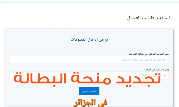 تجديد منحة البطالة