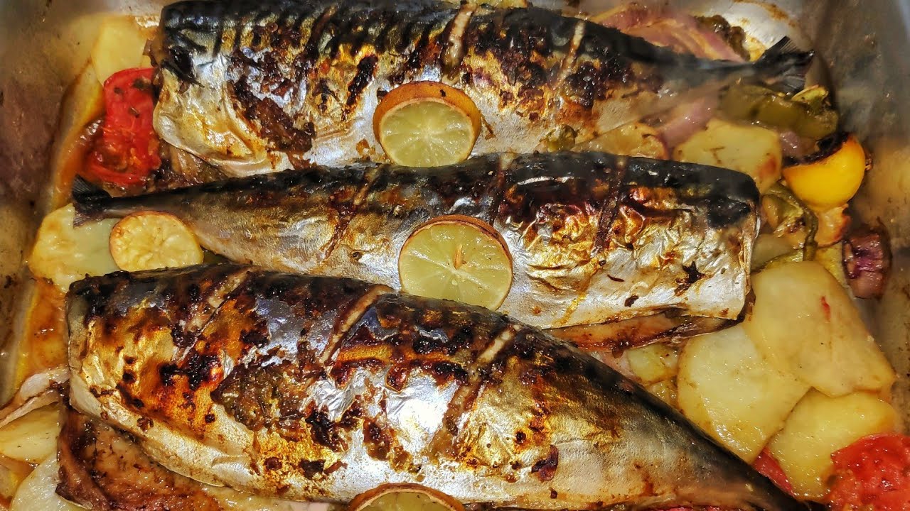 سمك ماكريل بالبطاطس