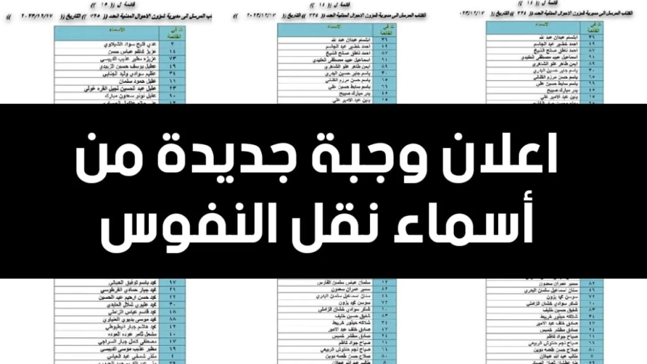 "استعلم عن اسمك".. طريقة الاستعلام عن اسماء نقل النفوس العراق الوجبة الأخيرة 2024 والشروط المطلوبة