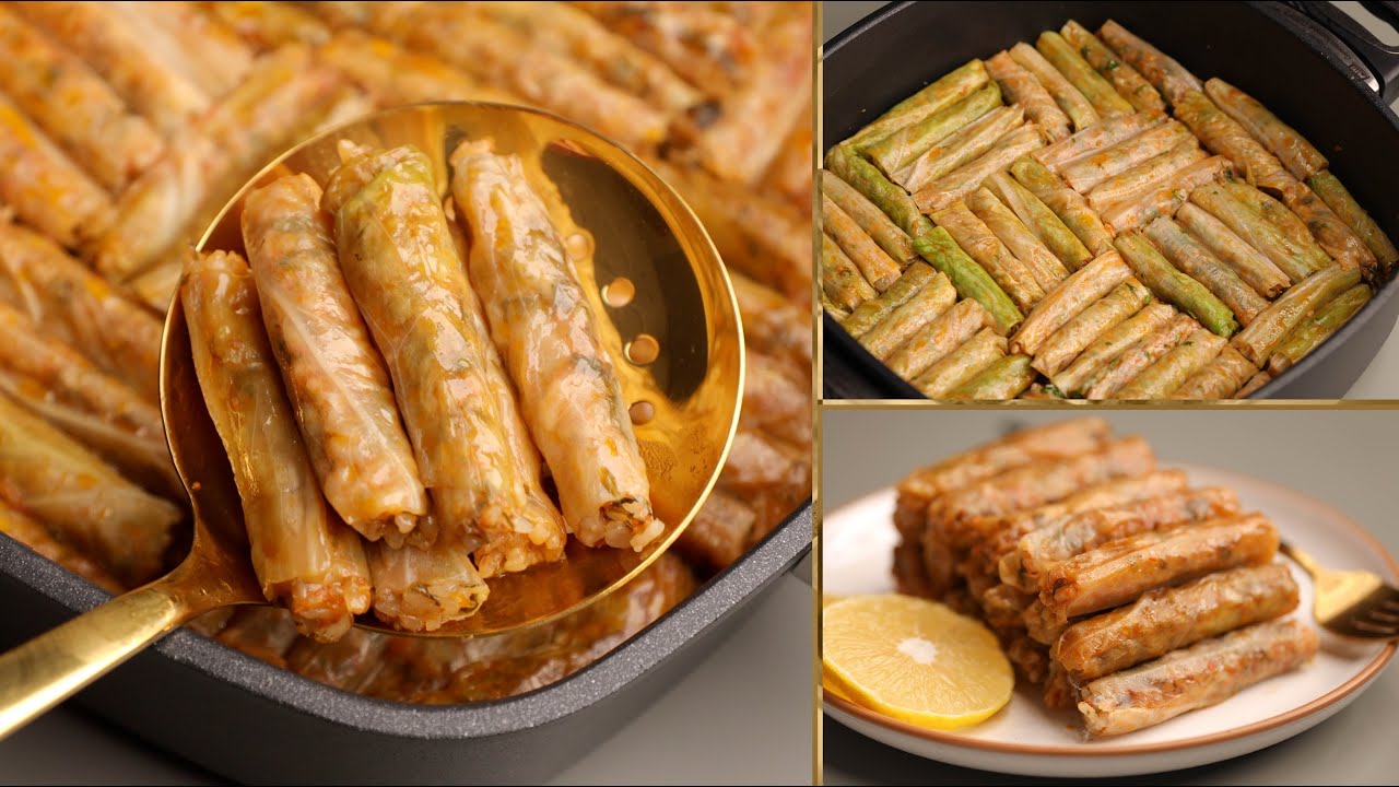 طريقة عمل محشي الكرنب بتسبيكة سريعة بطعم مميز