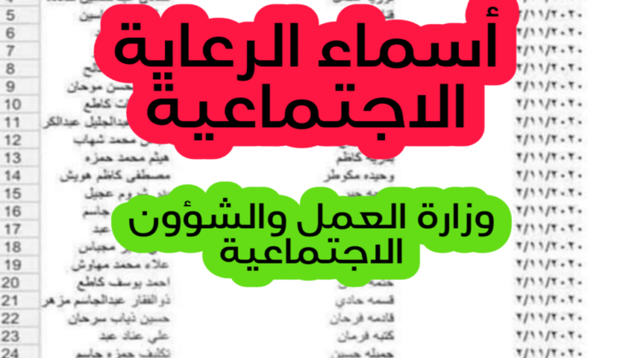 "عبر مظلتي".. كشوفات المشمولين بالرعاية الاجتماعية 2024 الوجبة الاخيرة فى العراق عبر spa.gov.iq