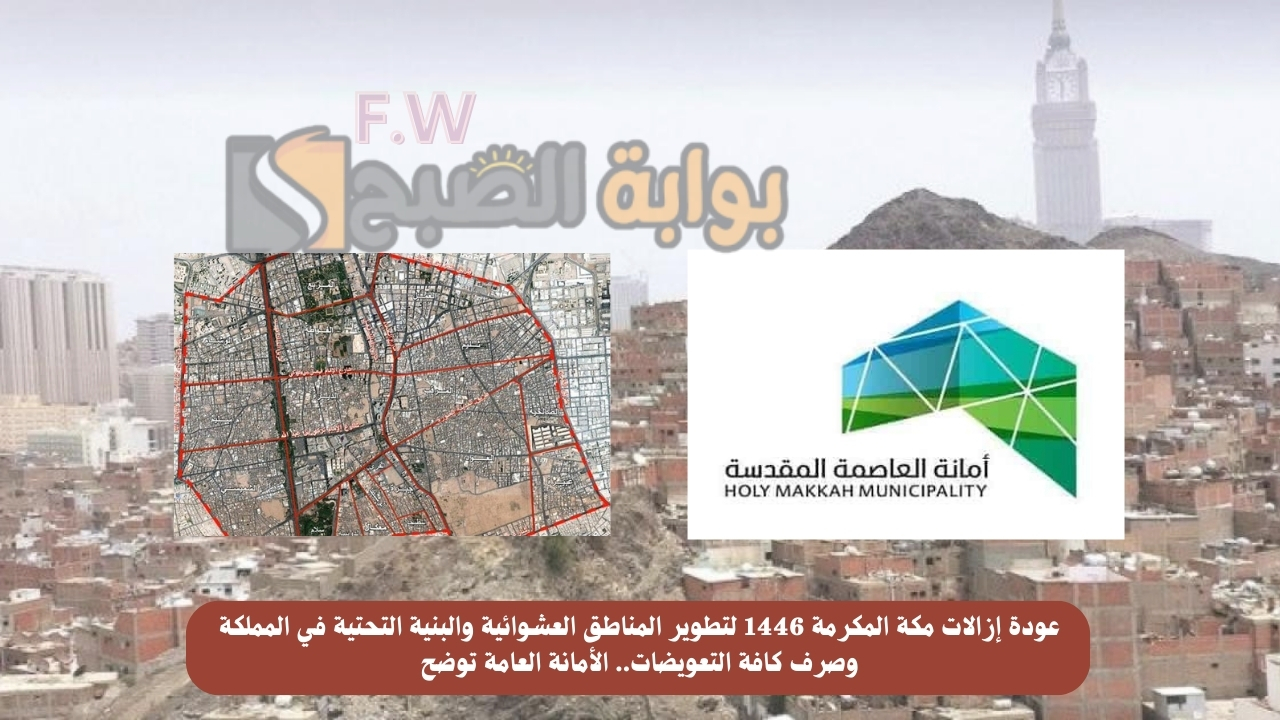 عودة إزالات مكة المكرمة 1446 لتطوير المناطق العشوائية والبنية التحتية في المملكة وصرف كافة التعويضات.. الأمانة العامة توضح