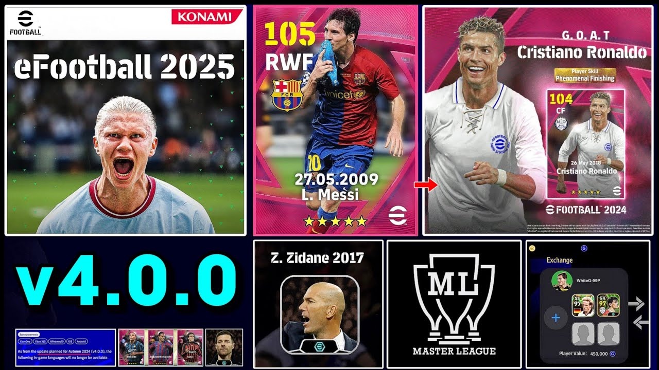 متى موعد نزول eFootball 2025 v4.0.0
