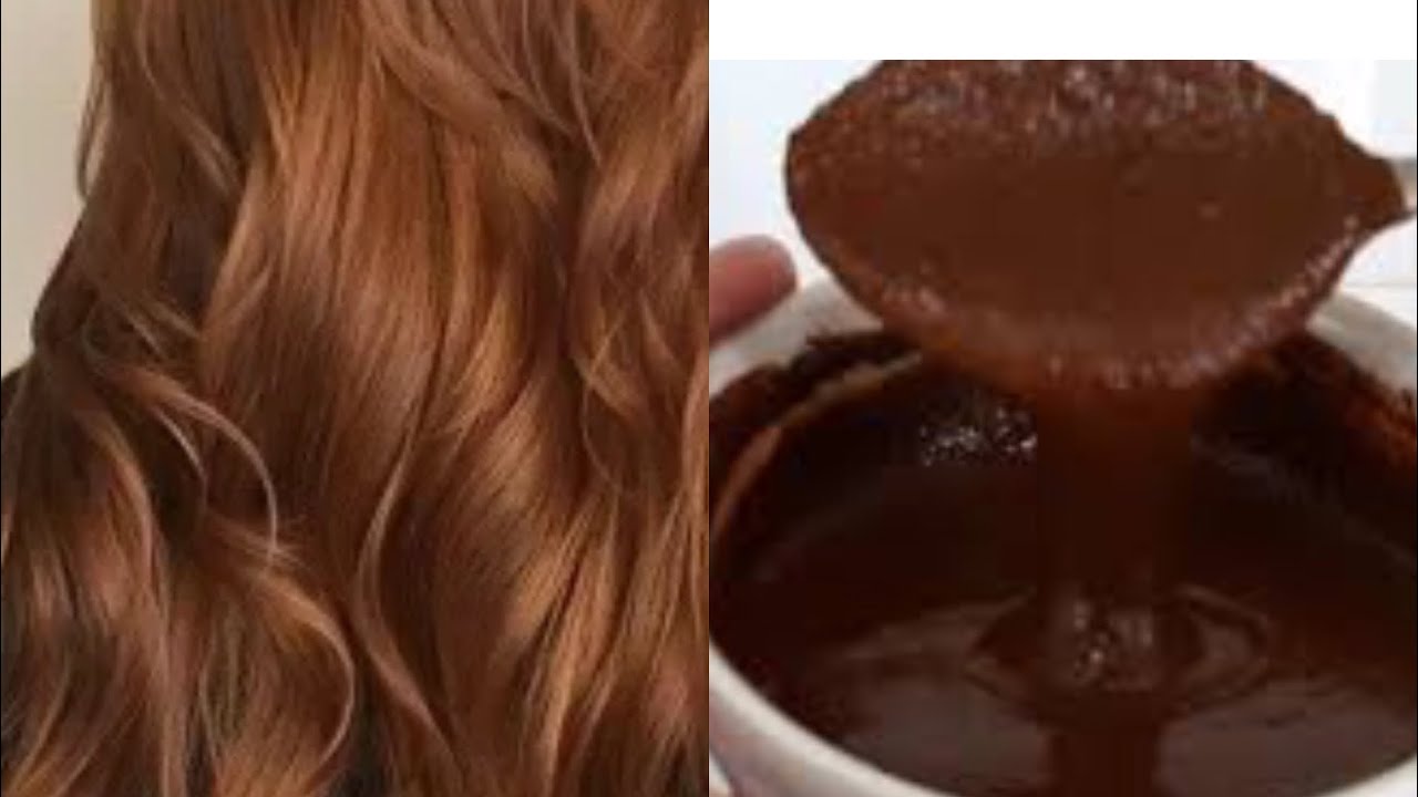 صبغ الشعر بمكونات طبيعية باللون البني الداكن