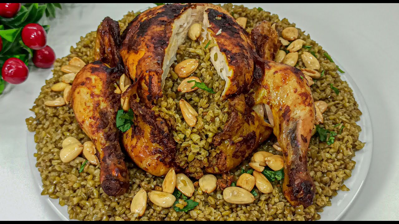 الدجاج المحشي فريكة