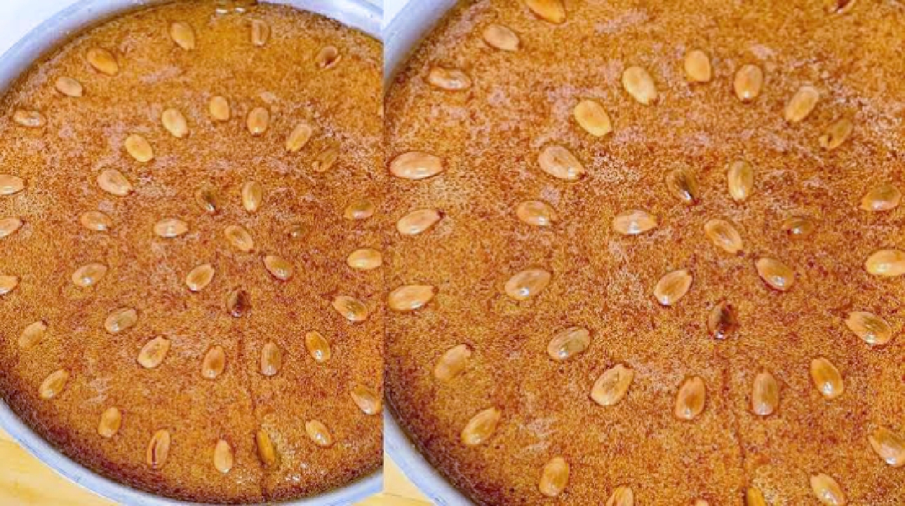 بسبوسة سميد مطبوخة بالماء