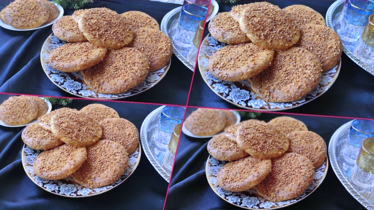 بسكويت سمسم بالسكر هشة ناجحة