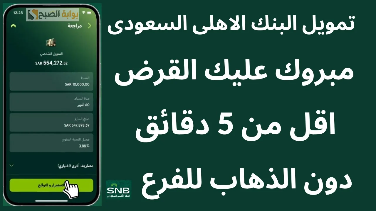 تمويل البنك الاهلي السعودي