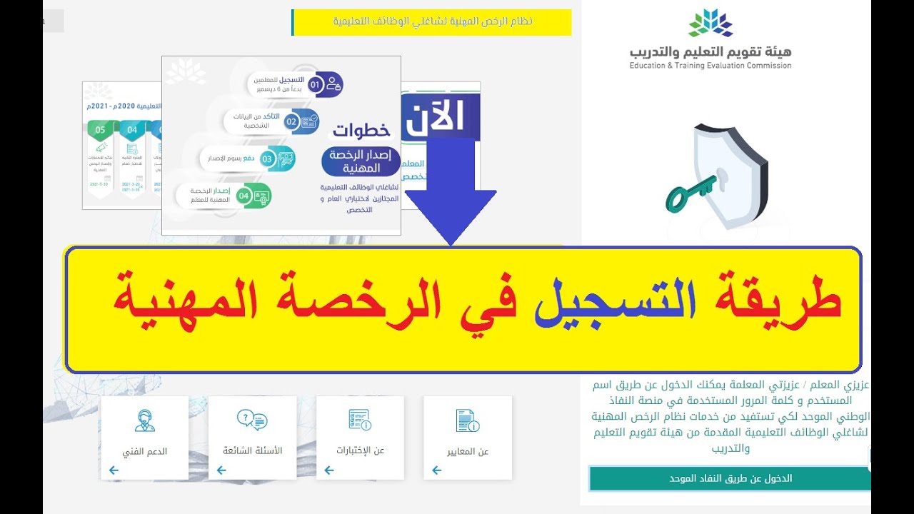 خطوات التسجيل في اختبار الرخصة المهنية للمعلمين