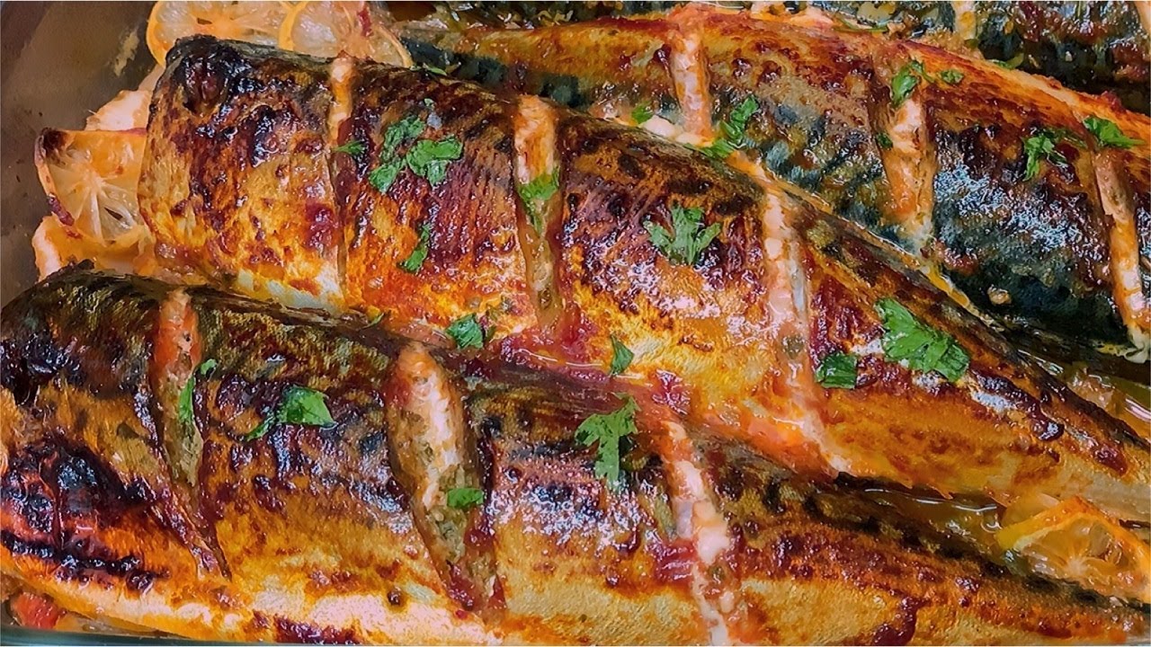 سمك ماكريل مشوي