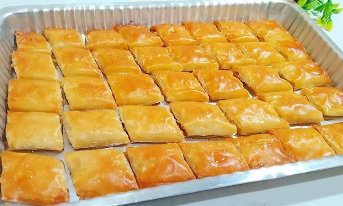 صينية الجلاش الحلو بأسهل وأسرع طريقة