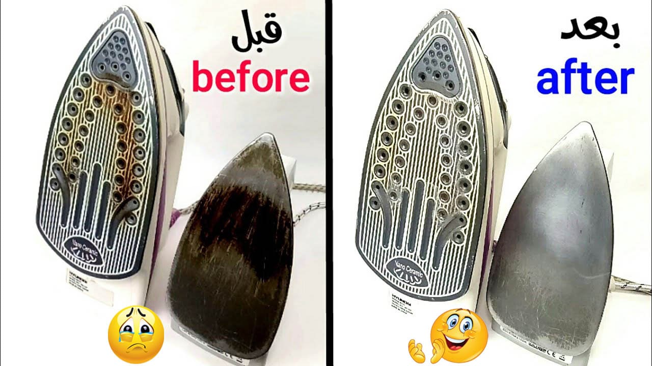 طريقة تنظيف المكواة من الحروق