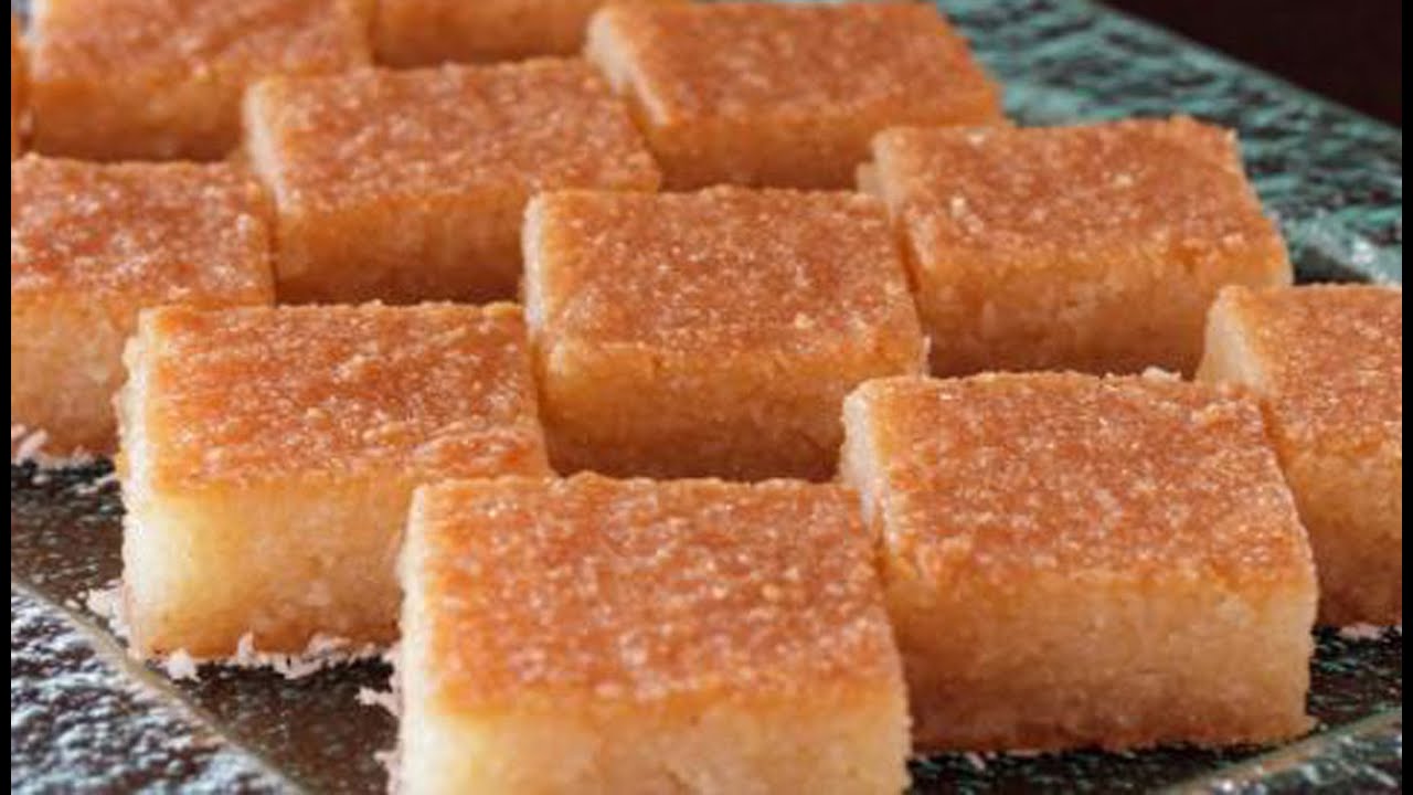 طريقة عمل بسبوسة الطاسة