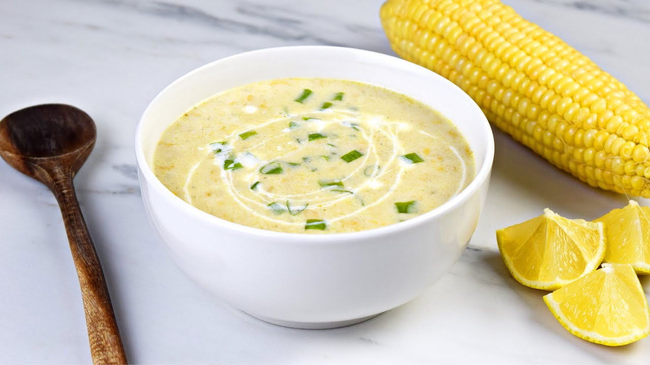 طريقة عمل شوربة الذرة الصحية لذيذة الطعم