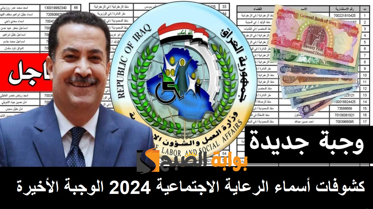 كشوفات أسماء الرعاية الاجتماعية 2024 الوجبة الأخيرة 