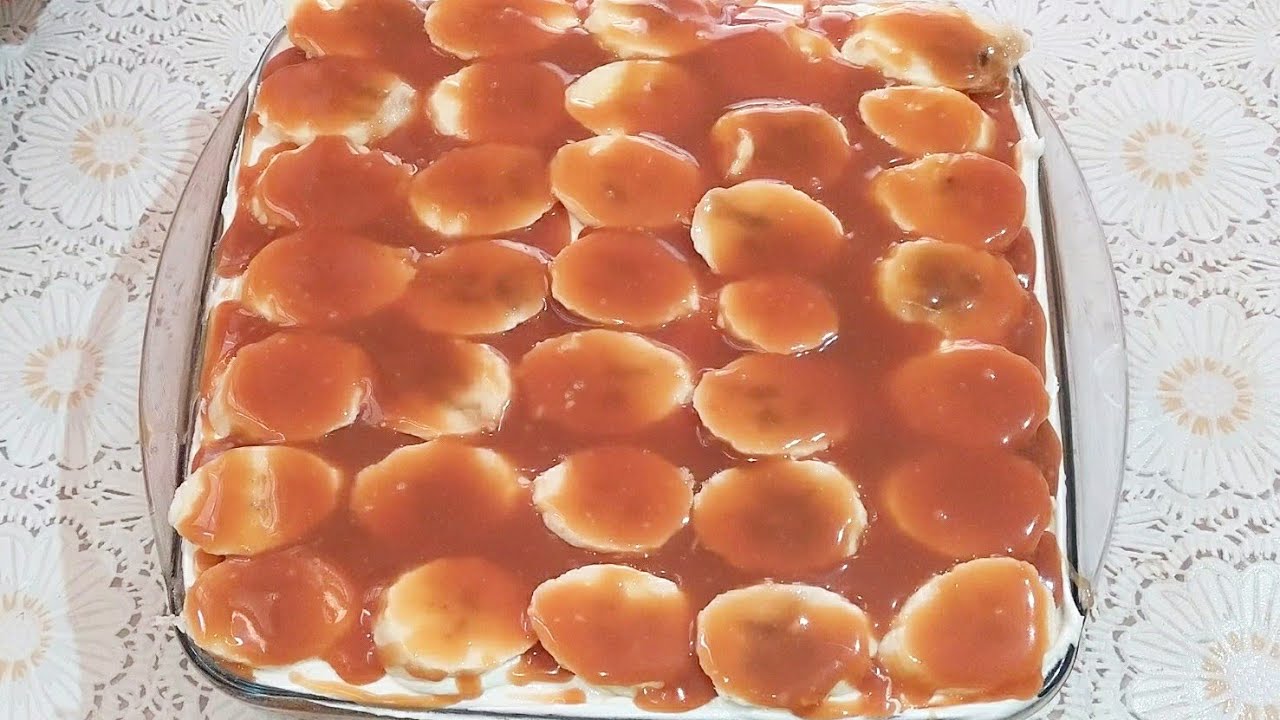 كيكة الموز بالكراميل