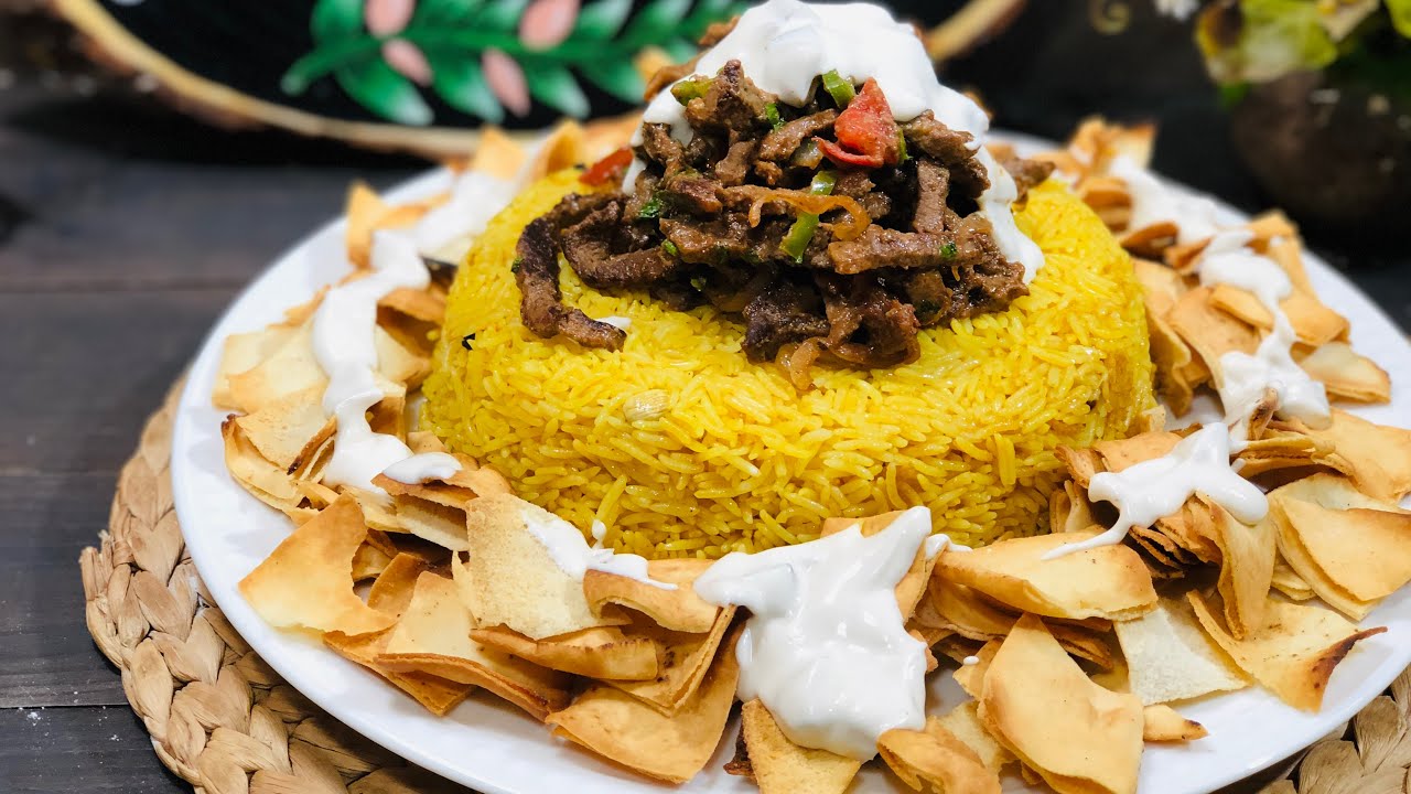 مكونات فتة شاورما اللحم