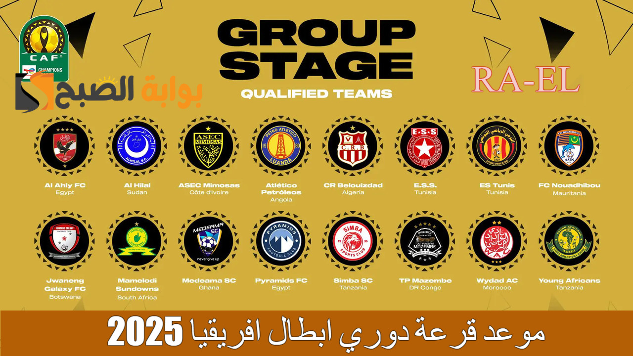 موعد قرعة دوري ابطال افريقيا 2025