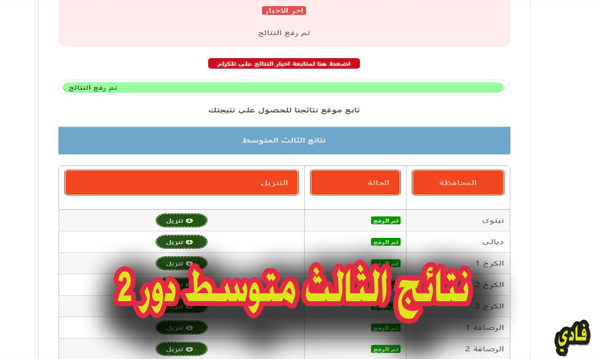 نتائج الثالث متوسط 2024 الدور الثاني pdf موقع نتائجنا
