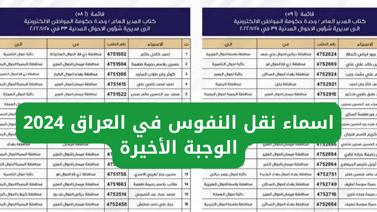 نقل النفوس في العراق