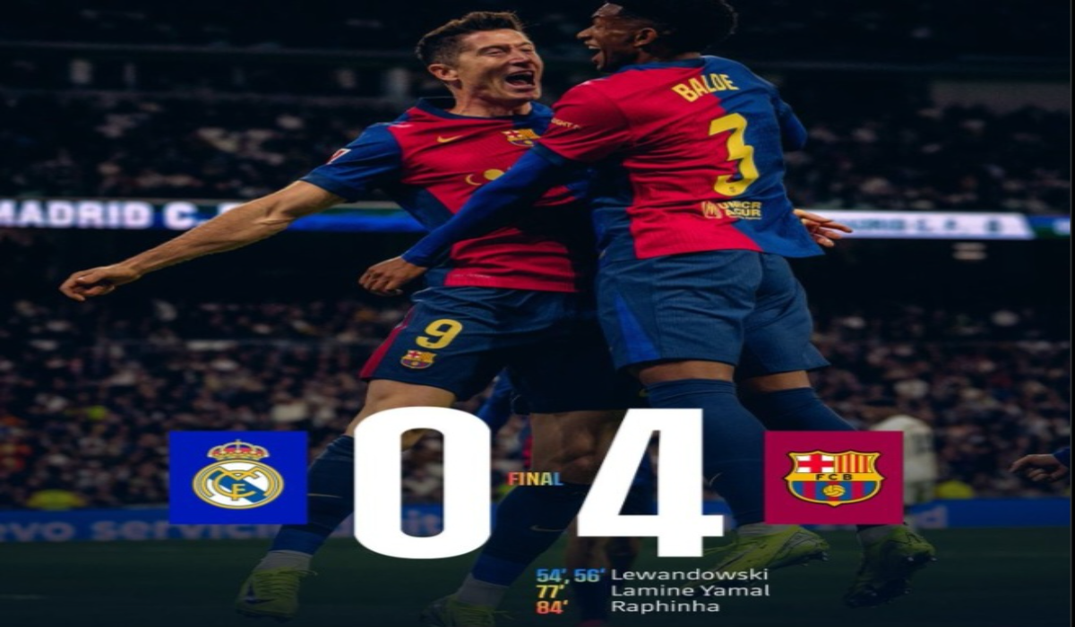 "رباعية مذلة"..برشلونة يعاقب ريال مدريد في السانتياغو ويحلق في صدارة جدول ترتيب الليجا الإسبانية