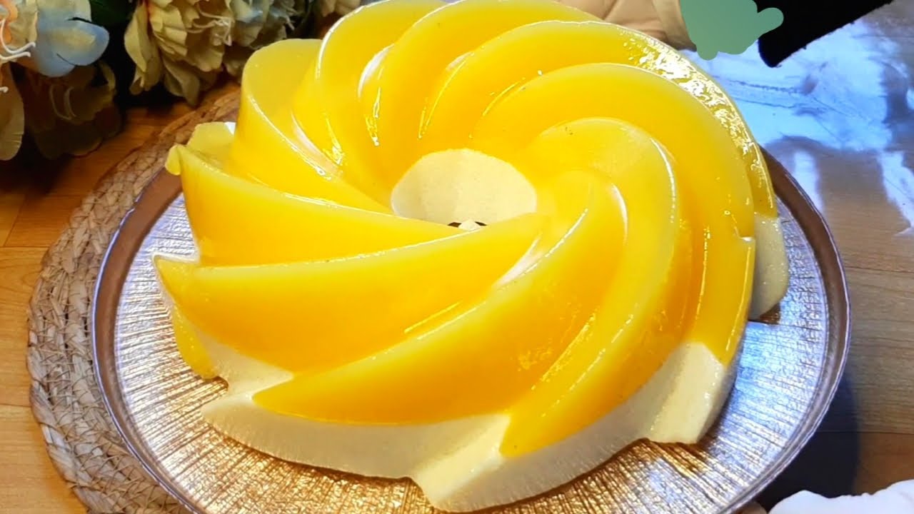 حلى السميد البارد بالبرتقال بدون فرن