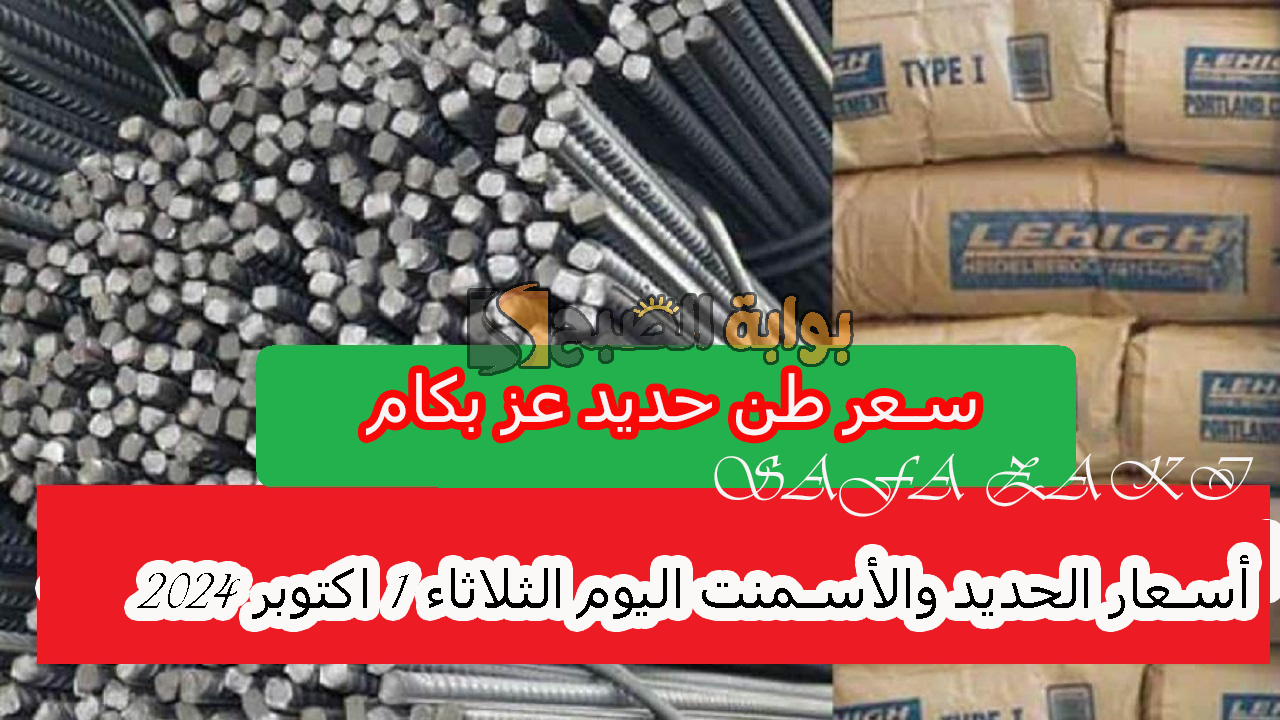 أسعار الحديد والأسمنت اليوم الثلاثاء 1 اكتوبر 2024