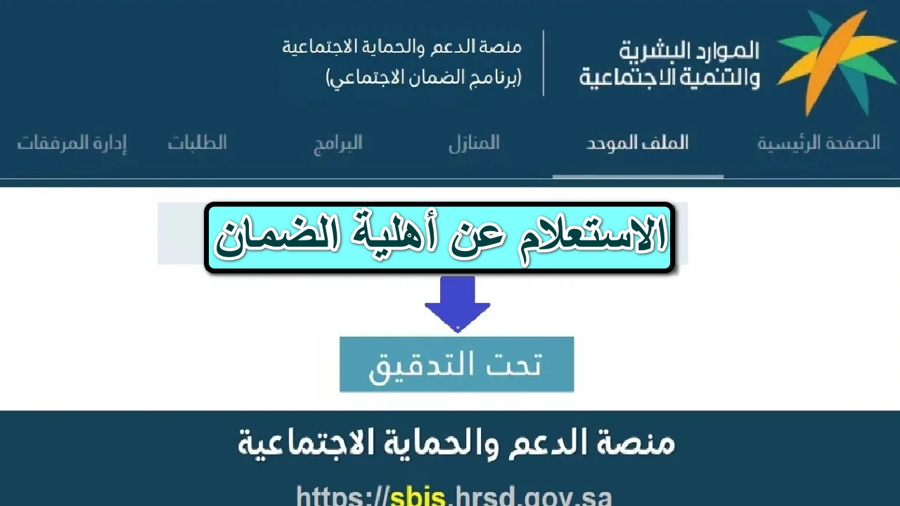 الاستعلام عن أهلية الضمان