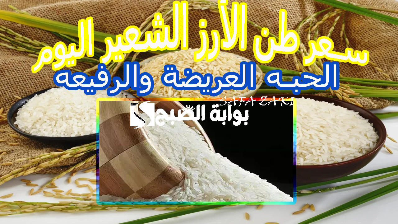 سعر طن الأرز الشعير اليوم