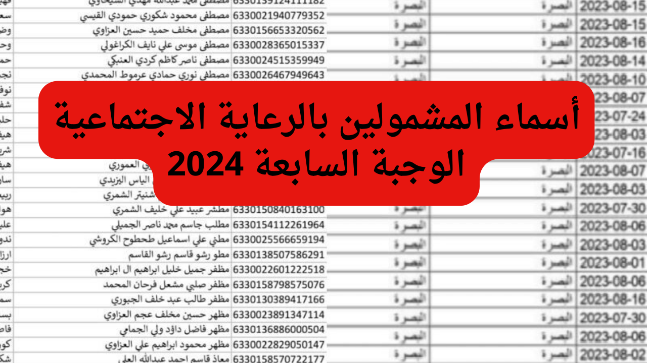 الوجبة السابعة 2024