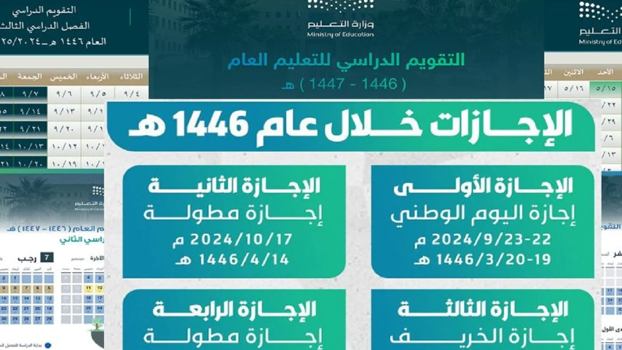 جدول الاجازات المطوله