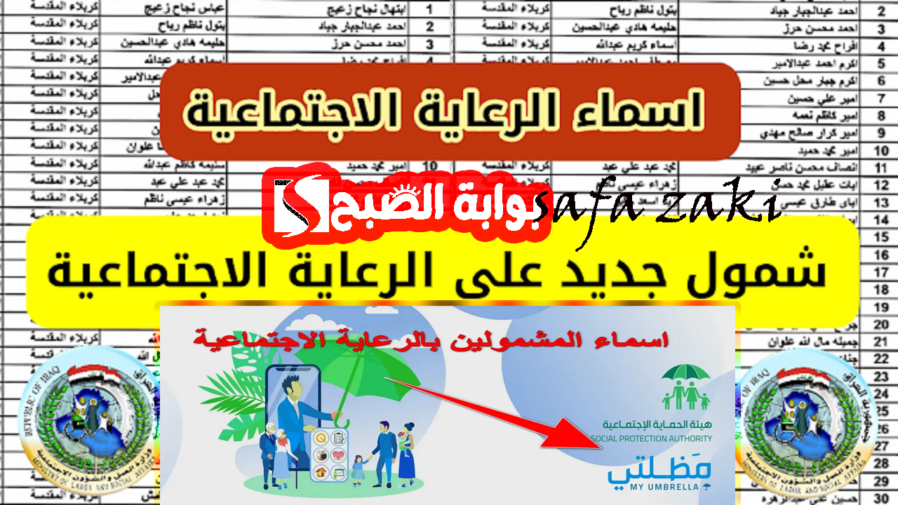 رابط أسماء المشمولين بالرعاية الاجتماعية الوجبة الأخيرة 2024