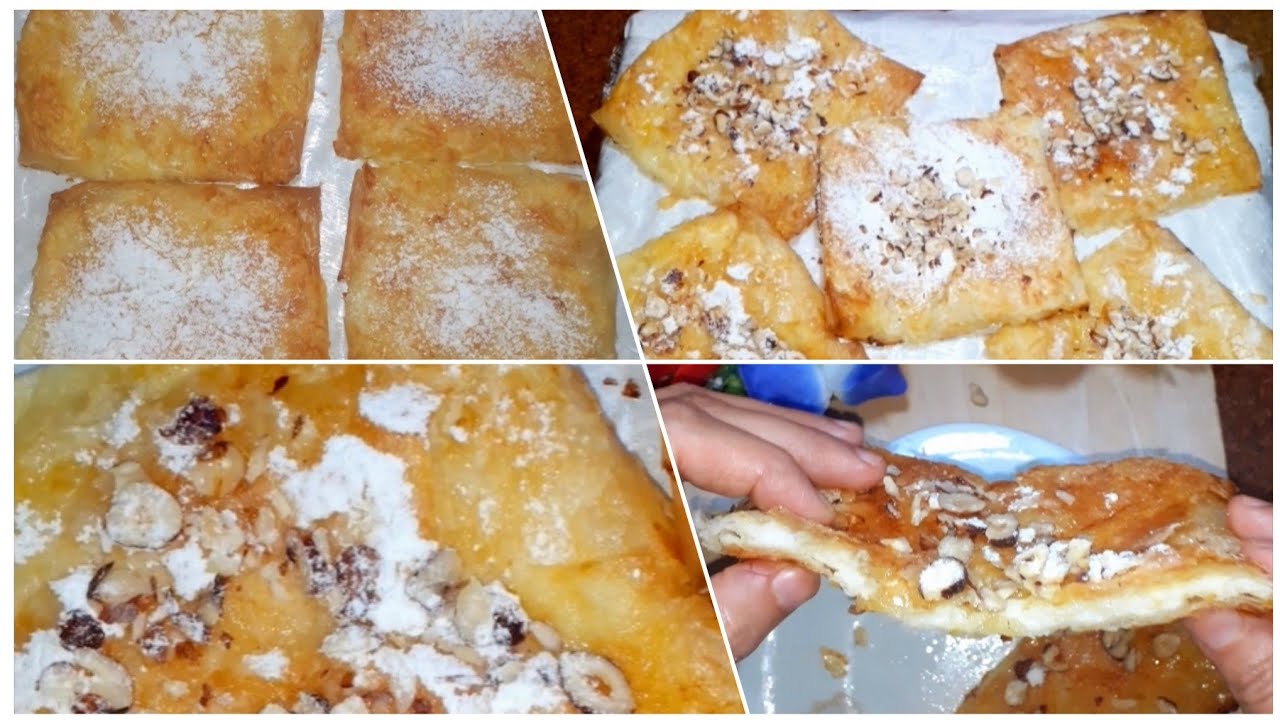 طريقة عمل الفطير بالسكر بدون فرن مورق وهش أحلى من الجاهز