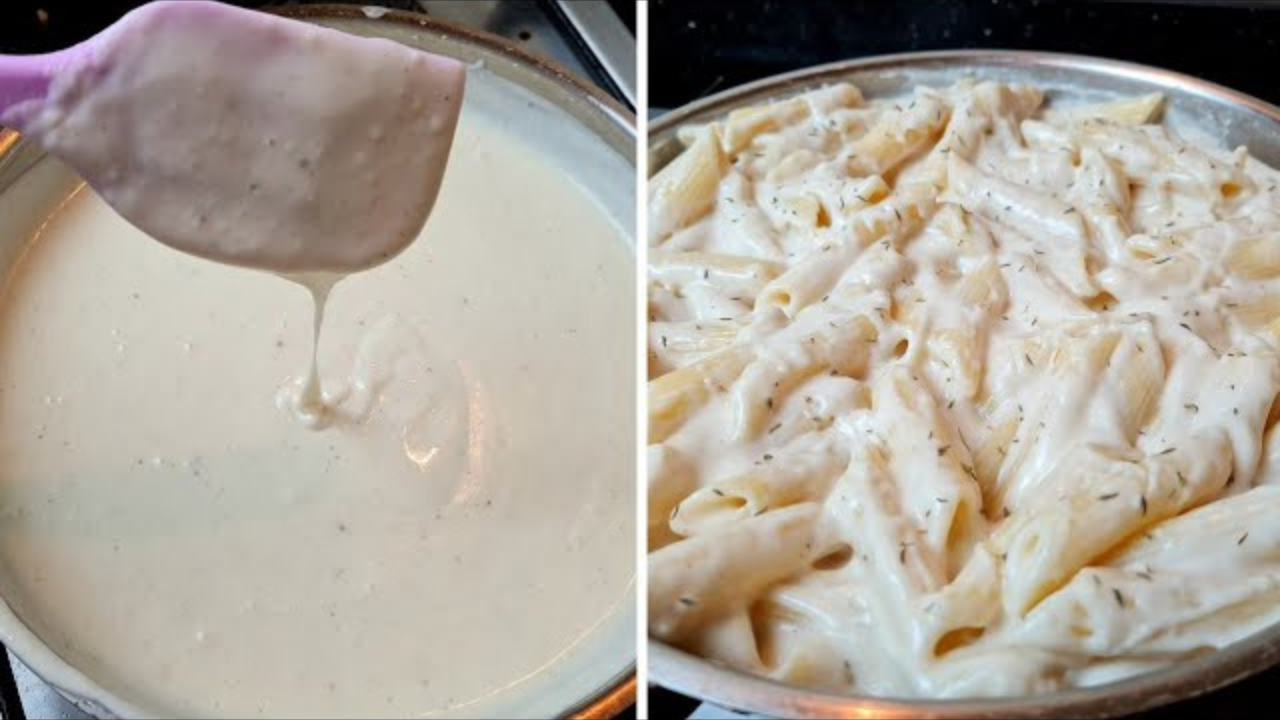 طريقة عمل المكرونة بالوايت صوص
