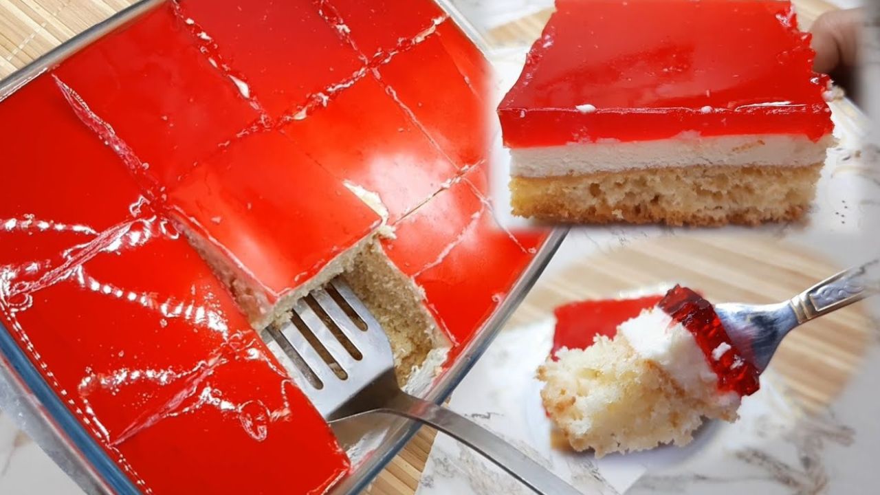 طريقة عمل كيكة الجيلي الباردة