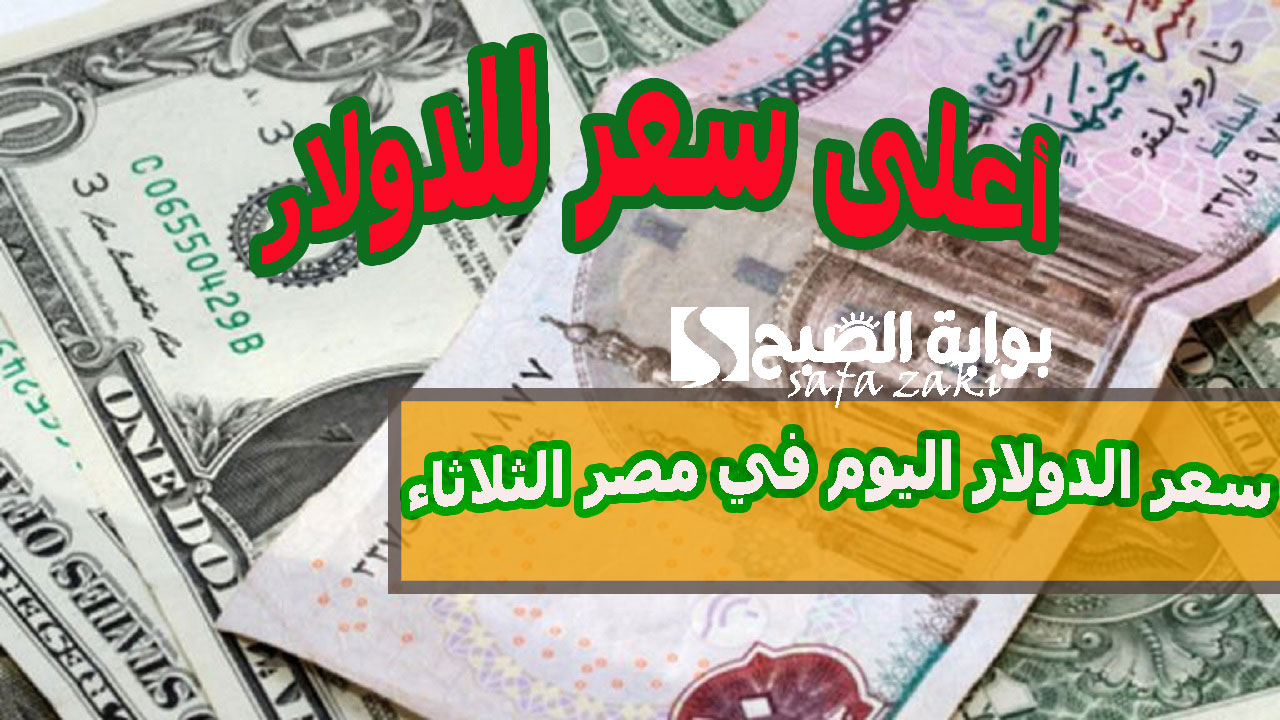 سعر الدولار مقابل الجنيه المصري اليوم الثلاثاء  فى جميع البنوك