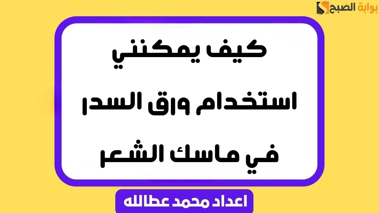 استخدام ورق السدر في ماسك الشعر
